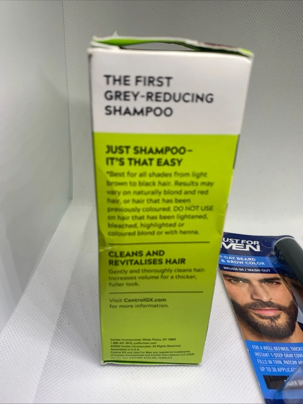 Just for Men Control GX Grey-Reducing Shampoo & 1-Day Dark Brown Beard Color